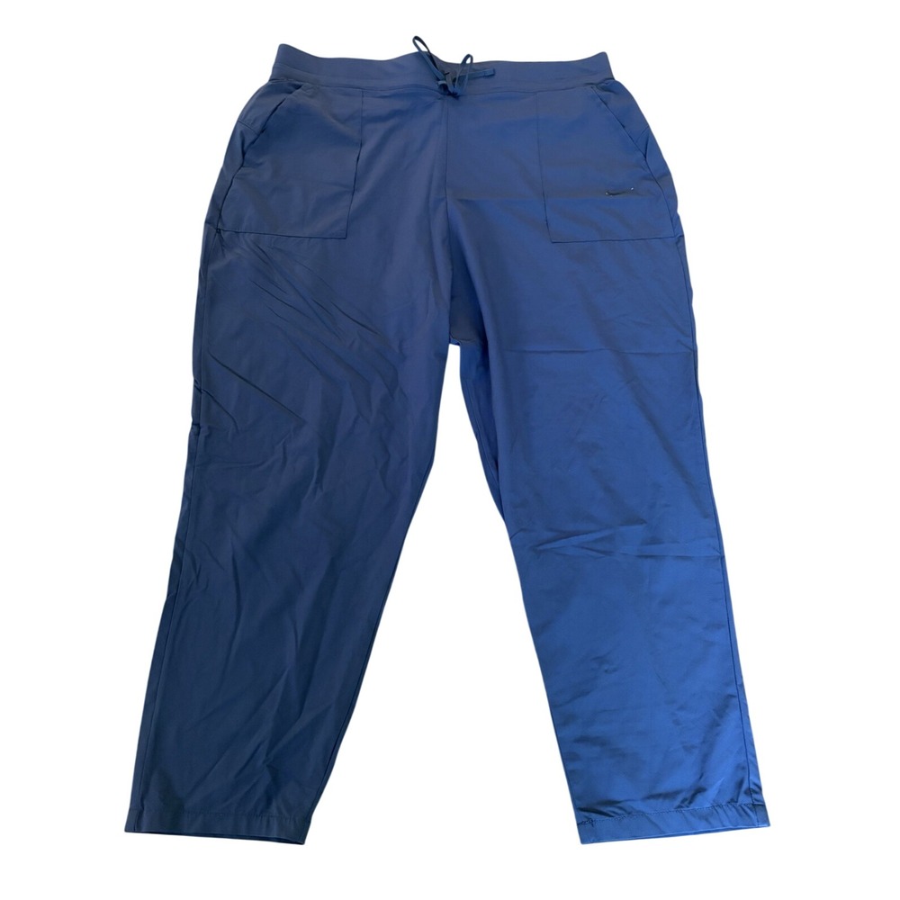 Nike Women's Sweat Pant 2XL Blue Nylon/spandex Mix Dri fit